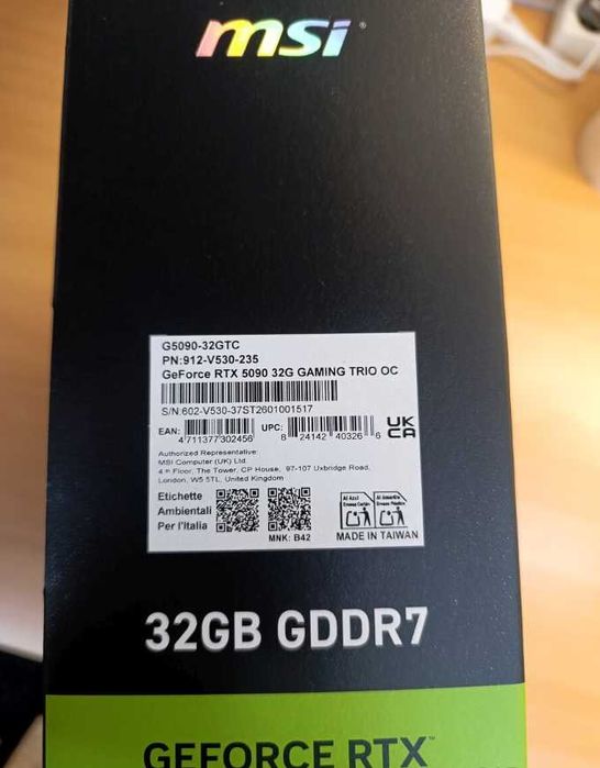 MSI GeForce RTX 5090 32G GAMING TRIO OC – Sprzedaż
