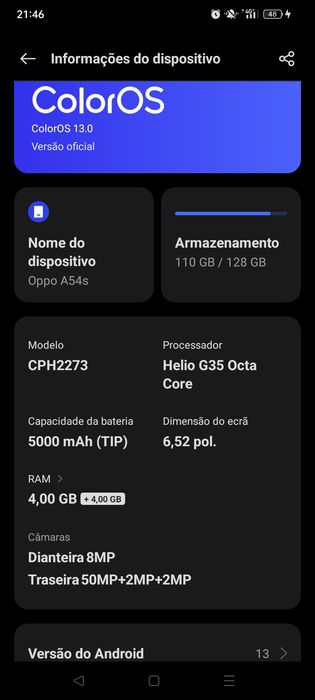 Oppo A54s 4 gb / 128 gb Dual-Sim
