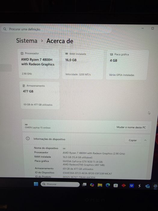 Pc gaming HP omen