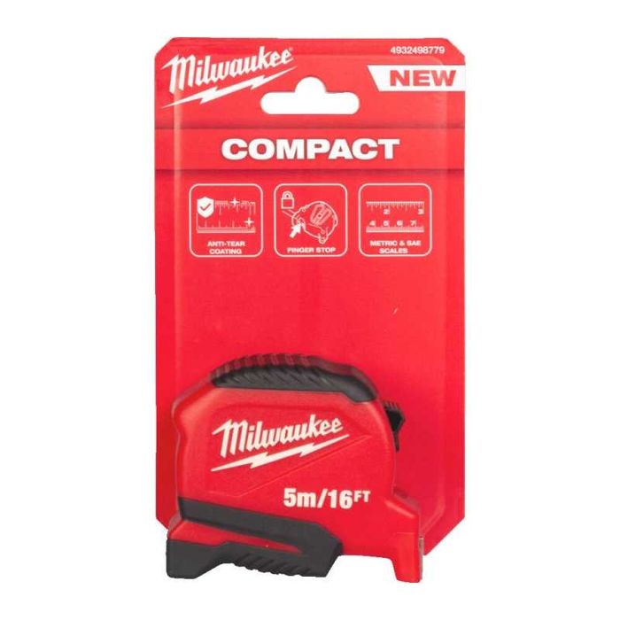 Рулетки Milwaukee Pro Compact Gen 2, 3м, 5м, 8м (25мм)