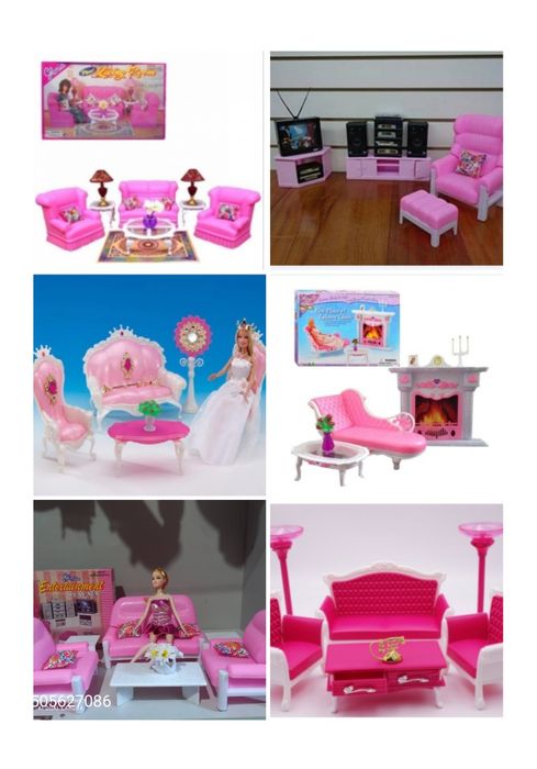 Меблі для ляльок Барбі Гостина 6 видів, Мебель для кукол Барби