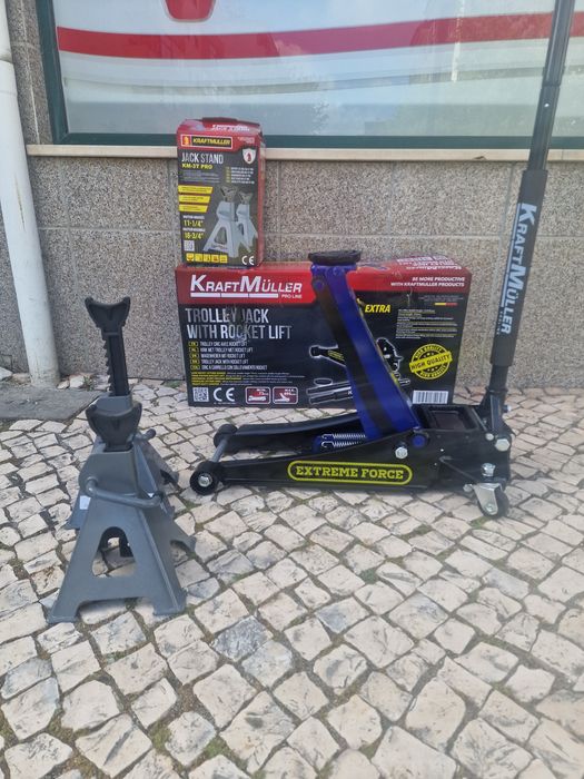 conjunto de macaco de 4 toneladas e preguiças de 3 toneladas novos