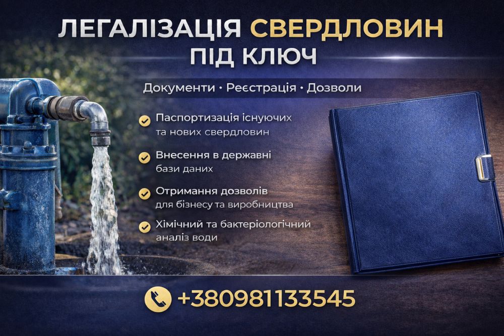 Легалізація свердловин під ключ | Оформлення документів