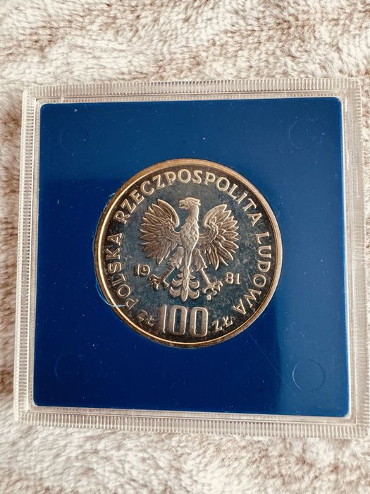 Moneta srebrna 100 zł 1981 Koń