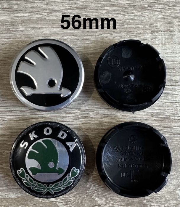 Conjunto 4 Centros Skoda 56mm 60mm 65mm 68mm