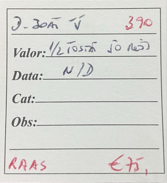 Moeda  390 - 1/2 Tostao D JOAO V