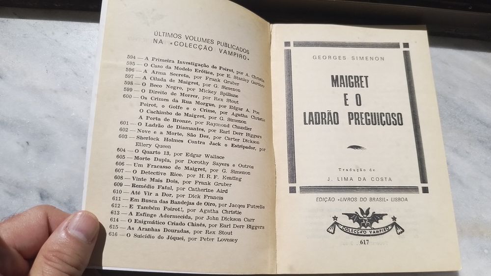 LIVRO Maigret e Ladrão Preguiçoso