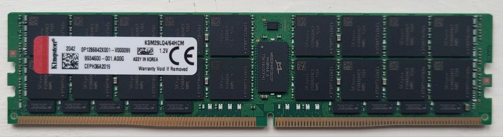 64Gb DDR4 2933 ECC Registered Kingston