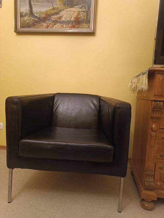 Fotel skórzany w bardzo dobrym stanie
