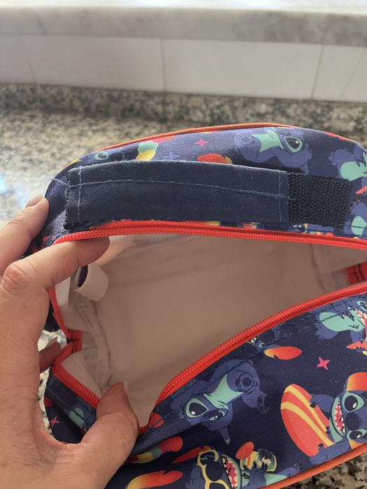 Trolley Mochila escolar e lancheira Stitch