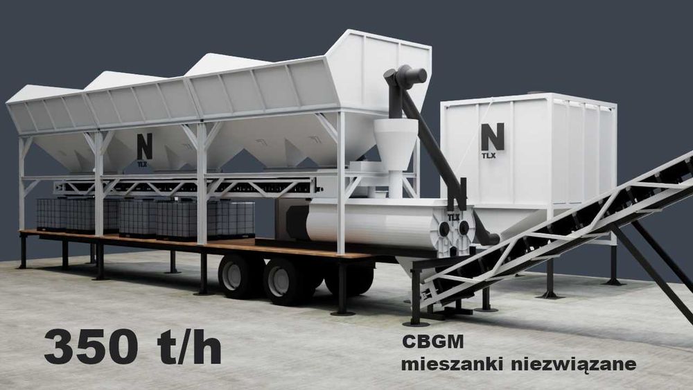 Mobilny węzeł betoniarski, CBGM, mieszanki niezwiązane, betony drogowe