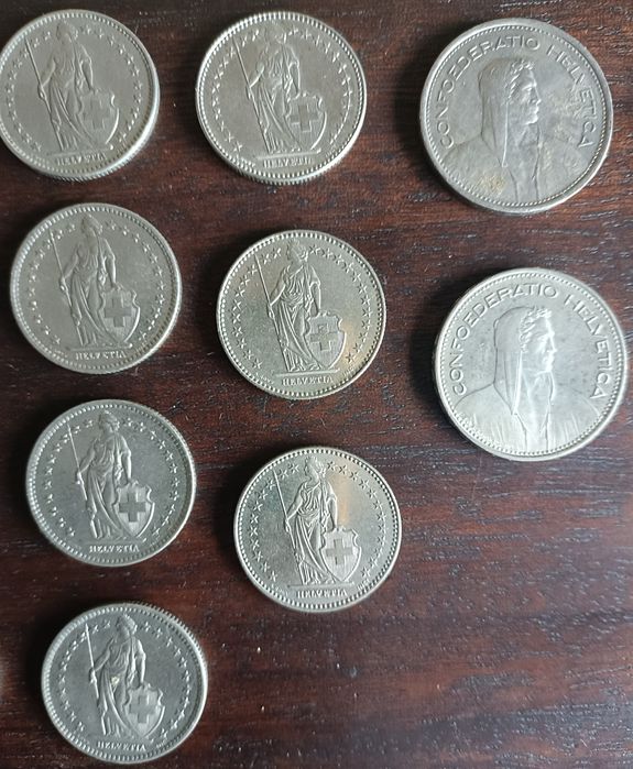 Moedas Europa. Suiça (Confederação Helvética). Franco Suíço