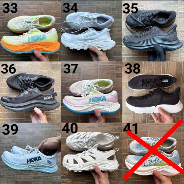 Оригінальні Сток Hoka Nike Бігові Кросівки Черевики Розміри  38-38.5