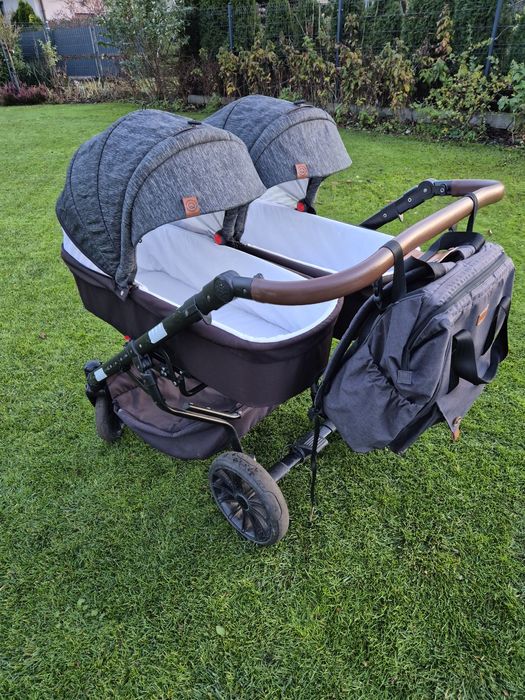 DORJAN zestaw wózek podwójny, bliźniaczy, rok po roku