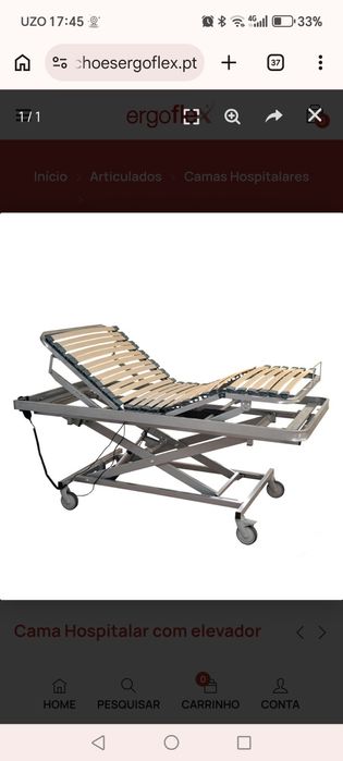 Cama hospitalar articulada