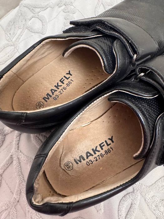 черные туфли Makfly 03-276-861 с застежками-липучками ,36 размер