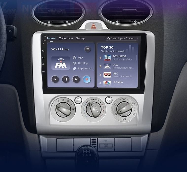 Ford Focus MK2 2004–2011 – Radio Android 15 9" CarPlay Android Auto 2GB/32GB GPS Nawigacja Stacja Multimedialna WiFi Bluetooth PL