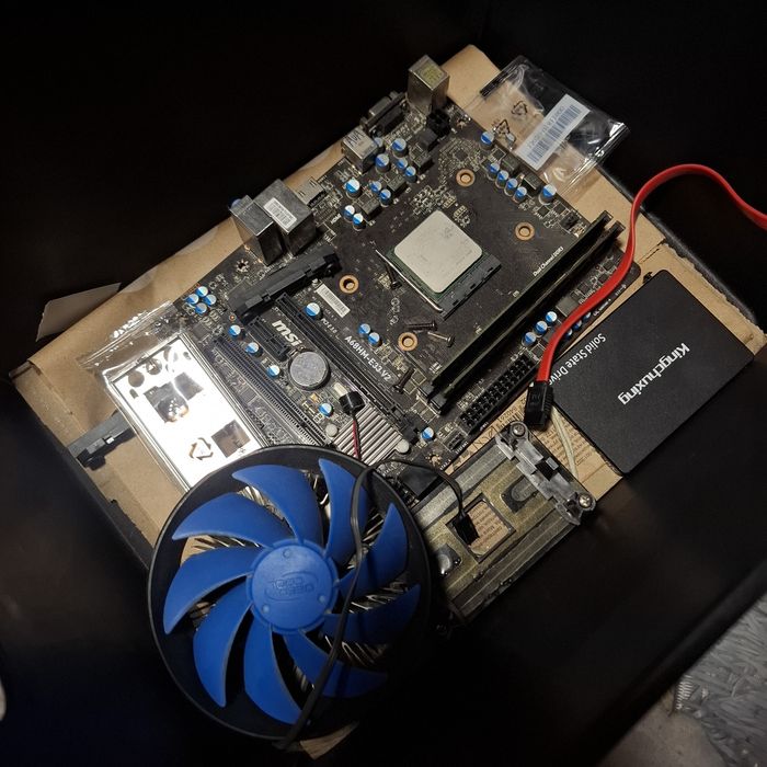 комплект материнская плата + ссд + процессор кулер