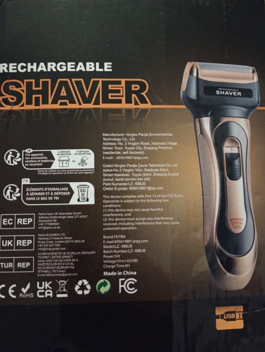 Męska golarka 3 w 1, do brody, włosów, nosa i uszu