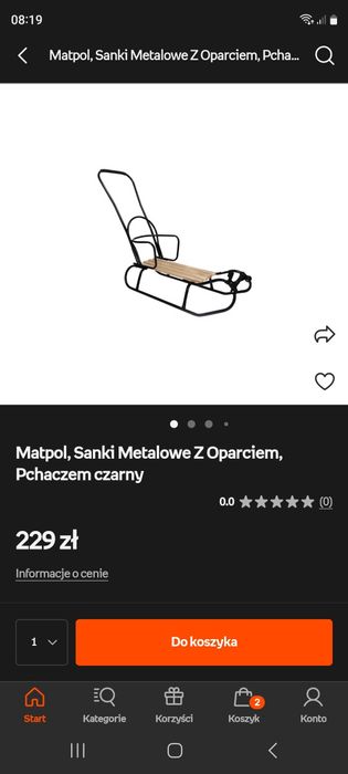 Sprzedam sanki z oparciemm i pchaczem