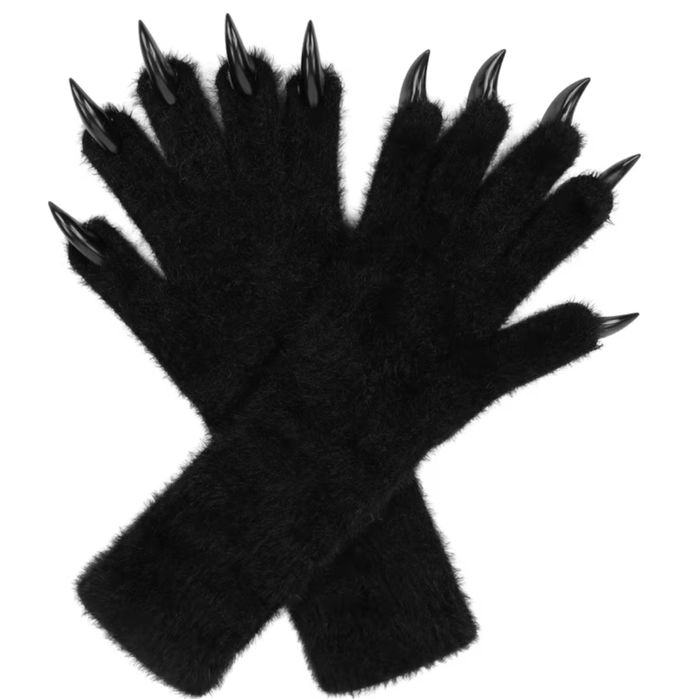 Теплі зимові рукавички з кігтями