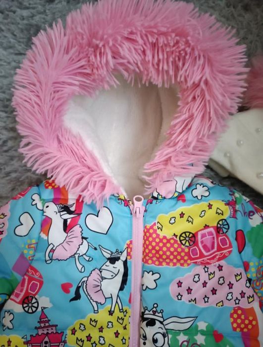 Зимова куртка 86-92 на дівчинку.