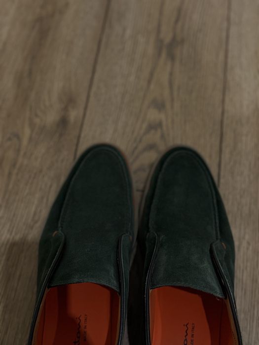 Santoni мужские замшевые лоферы / ботинки Made in Italy