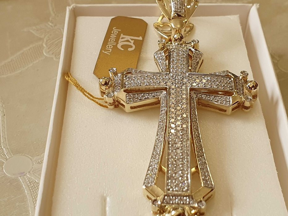 Złoty KRZYŻ 20 gr.+Diamenty 288 szt.Najnowsza KOLEKCJA K/C 2026r.-585p