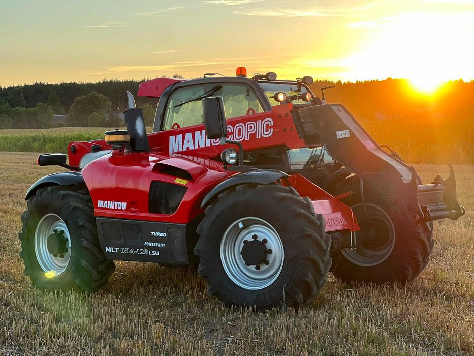 Manitou 634-120 LSU | POWERSHIFT | 2012r | Klimatyzacja, Paleciak | Nowe przednie opony! | JCB, MERLO, KRAMER |