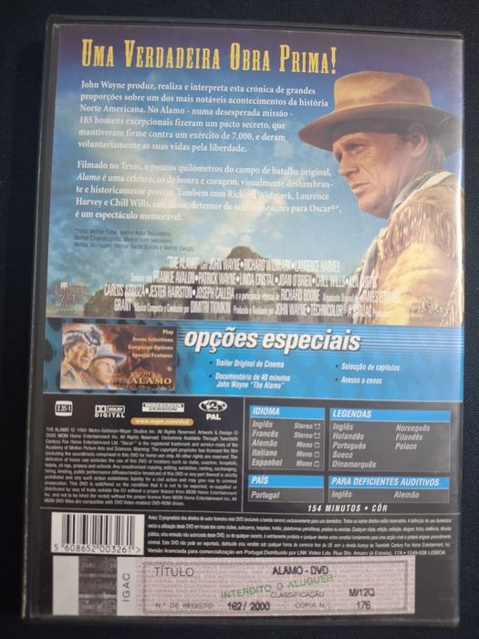 DVD Alamo.* Com John Wayne.
