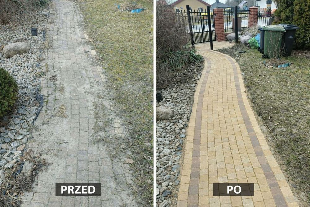 Mycie kostki brukowej