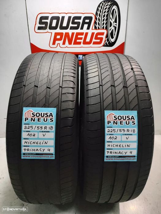 2 pneus semi novos 225-55r18 michelin - oferta dos portes 130 EUROS