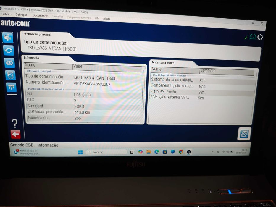 Máquina de diagnósticos  para carros e camiões