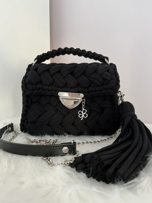 Torebka pleciona, handmade