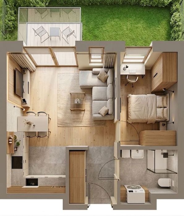 Mieszkanie II piętro - 34,8m2