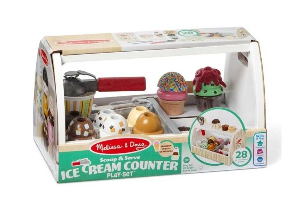 NOWA Lodziarnia Melissa & Doug drewniana + akcesoria 28 el. ORYGINALNA