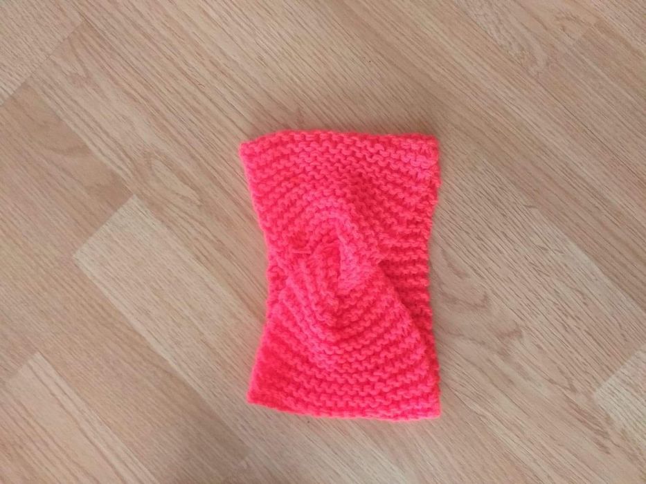 Opaska wełniana ręcznie robiona kobieta dziecko