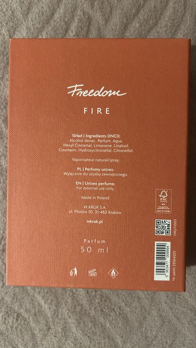 Perfumy Freedom Fire W.Kruk x Martyn Wojciechowska