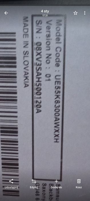 Telewizor zakrzywiony ekran Samsung