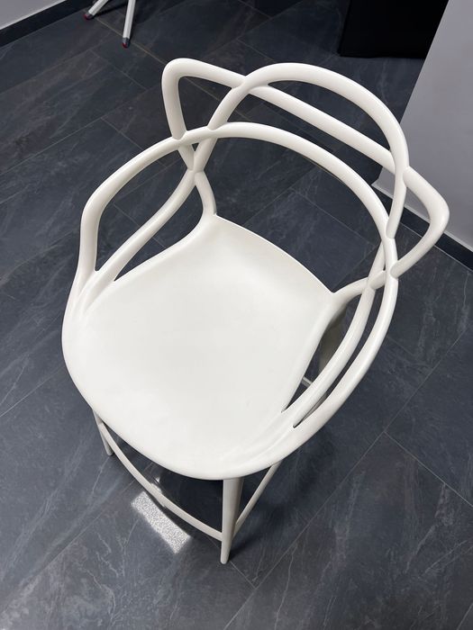 Taboret Kartell Masters Stool 75 cm Stołek Barowy Biały