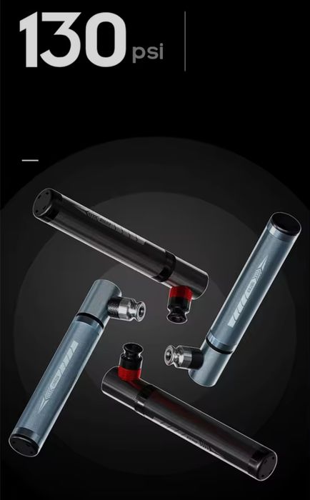 Hit - Mini Pompka Rowerowa Enlee 0,9bar/130psi długość 130mm 75g Presta / Schroeder Uniwersalna