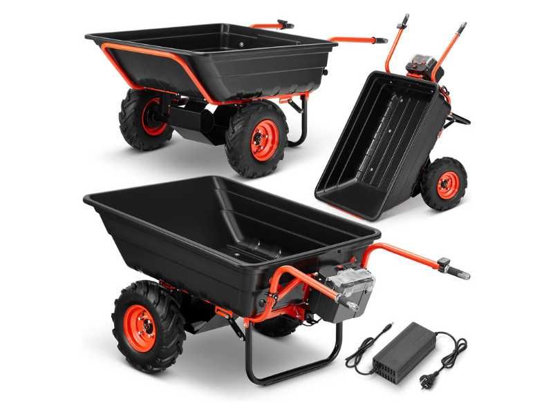 Taczka elektryczna przyczepka koleba 300L z napędem Bäumr-AG BMR-UT300