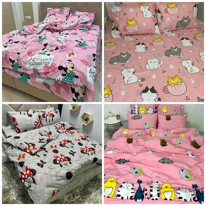 Детское постельное полуторное для девочек