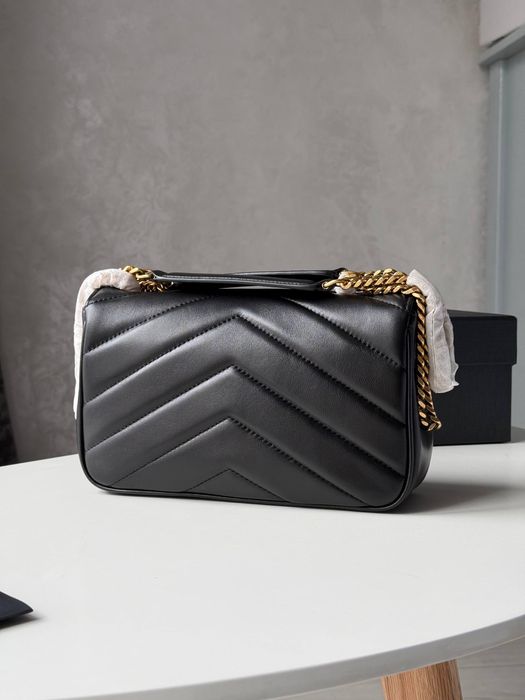 Сумка YSL Yves Saint Laurent LouLou Small Lux 1:1 шкіра | чорна