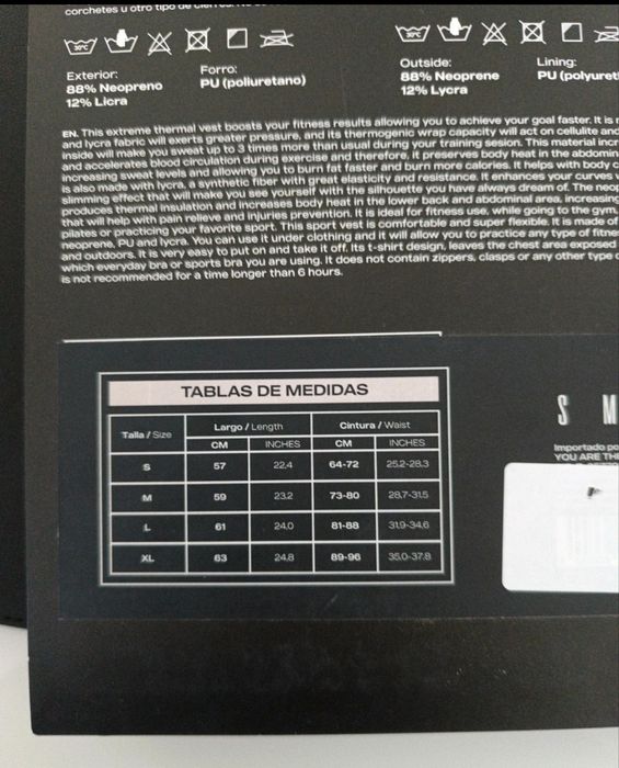 Colete redutor térmico xl de mulher