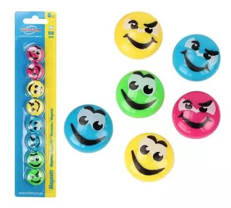 Magnes Okr 20 Buzka Smiley B/C Op8Szt. Nowy Produkt