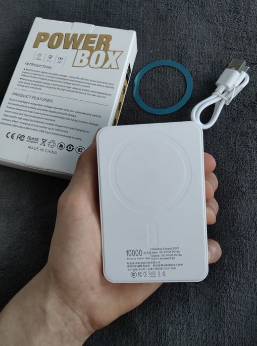 Магнітний бездротовий павербанк 10000mAh 15W Magsafe