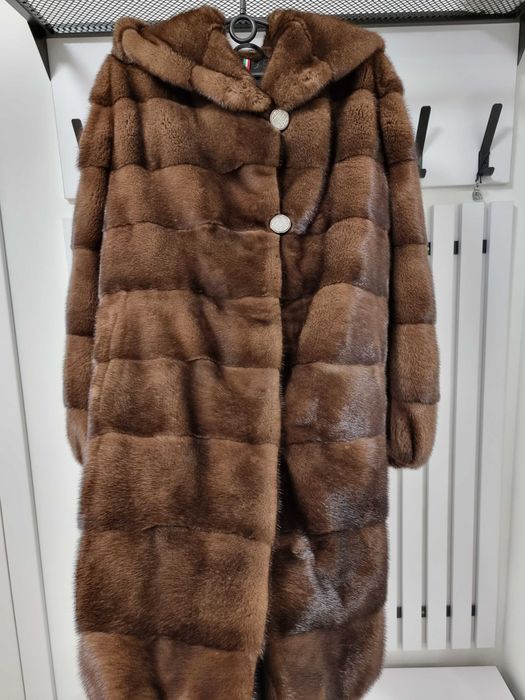 Шуба норка размер 48 Burgundy Quality Kopongagen fur.