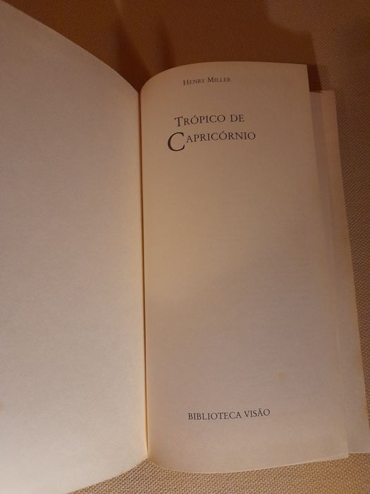 Livro,  "Trópico de capricórnio", Henry Miller