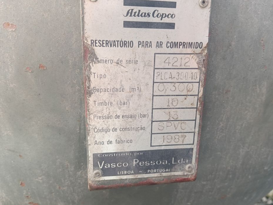 Deposito compressor 300 litros Atlas copco